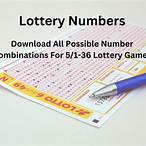possible lottery numbers